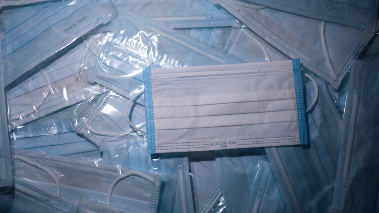 white and blue plastic pack
